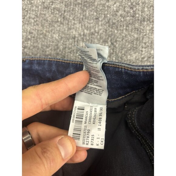 Mavi Marcus Jeans Mens 35x30 Dark Wash Blue Slim Straight Leg Stretch Denim - Picture 10 of 10